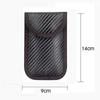 Carbon Fiber Leather RFID Car Key Signals Blocker Case With Key Hook Keyless Car Theft Pouch Faraday Car Key Bag
