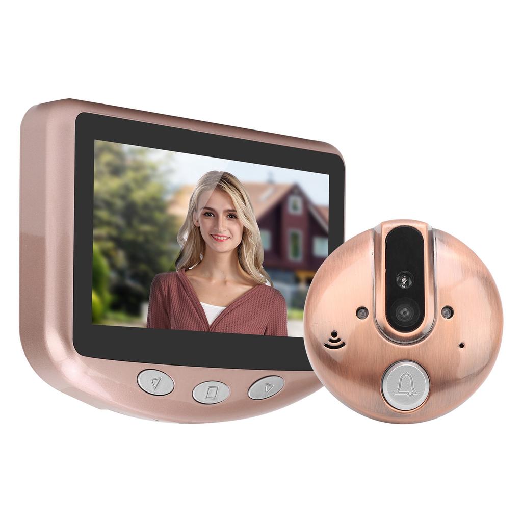 4.3in 720P Video Doorbell Peephole Camera 120 Degree Wide Angle Infrared Night Vision for Home