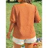 Summer New Large-sized Polka Dot Square-neck Top with Puff Sleeves, Loose and Slimming Baby Doll Style Shirt
