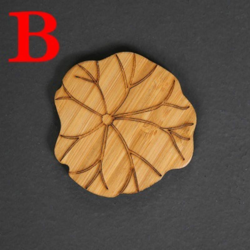 Wooden Round Cup Table Mat Tea Coffee Mug Placemat Home Decoration Kitchen Accessories