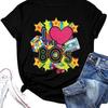 ASTANFY 80s Shirts for Women I Love The 80's T-Shirt 80s Outfit Hip Hop Party Tee T-Shirt Rock Star Back 1980s Themed Gift