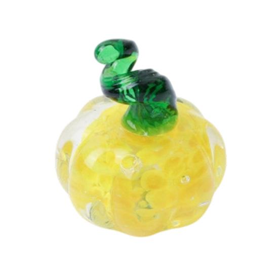 Hand Blown Glass Pumpkin Figurine Mini Halloween Thanksgiving Pumpkin Statue