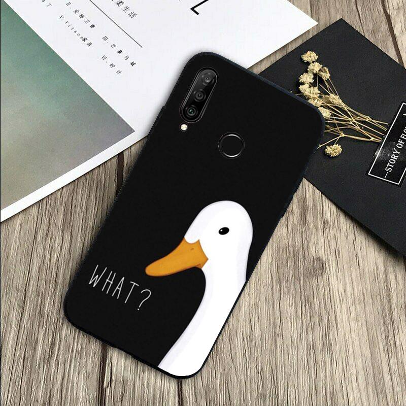 Cartoon Cute Goose For Huawei Nova Y72 Y73 Y90 Y70 Y60 Y91 Y61 12s 12i 11i 8i 9 10 SE P40 Lite P60 P30 Pro Case