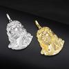 Men's Hip Hop Accessory Light Gold Brass Statue Pendant Necklace Zircon Fashionable Nightclub Sweater Chain Trendy Accessory