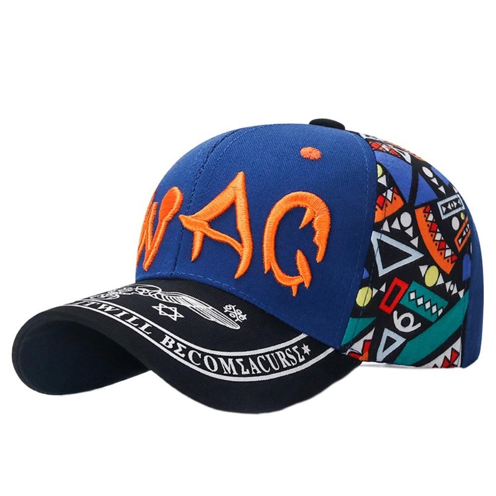

Letter Sunscreen Sun Hat Embroidery Peaked Cap Simple Hip Hop Baseball Cap Men королевский синий