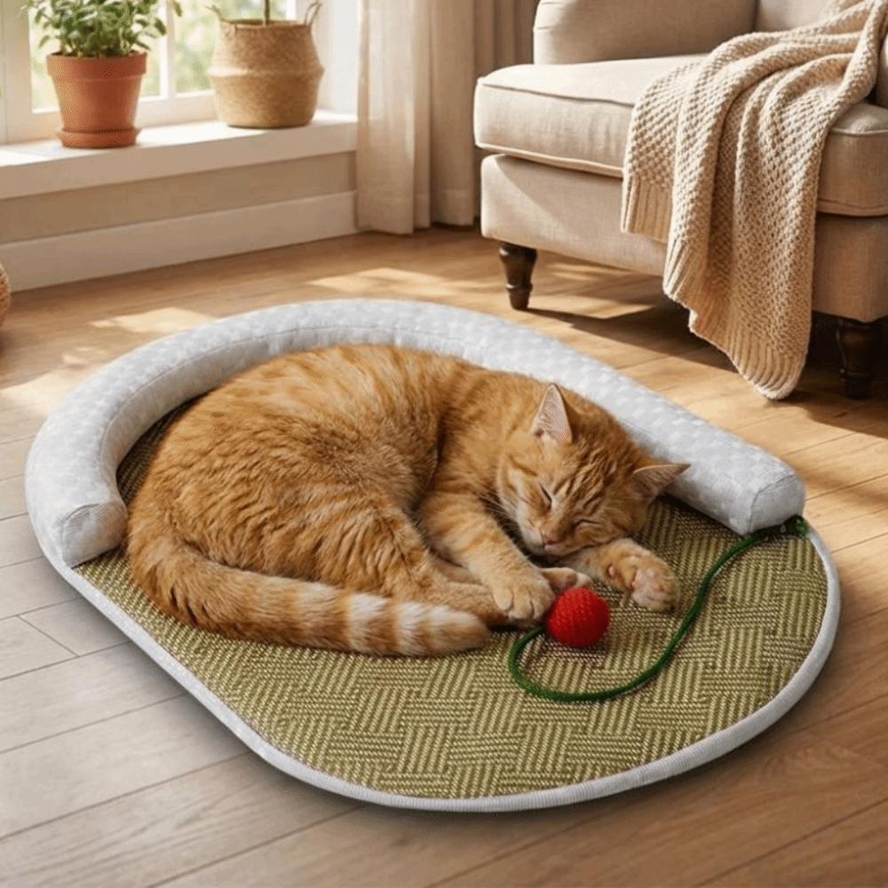 Neck Support Dog Sleeping Mat Ice Silky Cooling Puppy Kennel Cat Cool Pad Bed  Small Pet