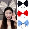 Christmas Huge Bows Hair Hoop Sweet Big Bow Headbands Satin Bow Hair Bands