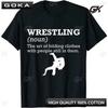 Mens Summer Pure Cotton Fashionable Casual Loose Sports Cartoon Pattern Printed Funny Definition Wrestling Wrestler TShirt