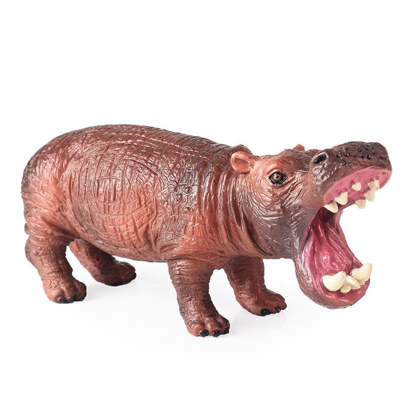 Cognitive Realistic Hippopotamus Model Toy for Early Childhood Education - Desktop Ornament, Children's Day Gift