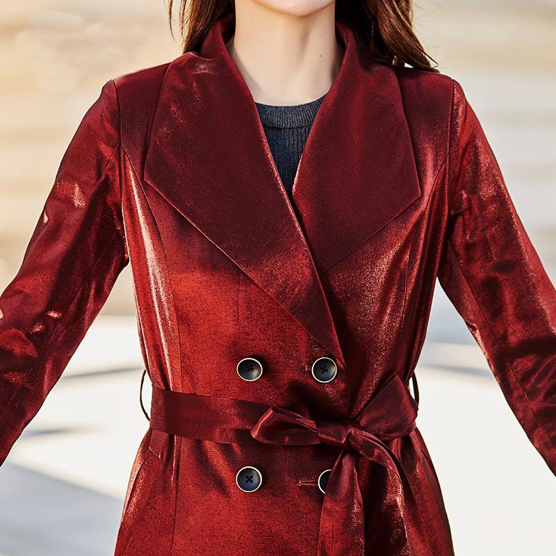 Damenbekleidung Langarm Windjacke Trend Wild Wollmantel Frühling und Herbst Große Größe