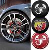 4pcs 56mm Wheel Center Hub Cap Emblem Badge Stickers Car Stying for  Abarth 124 500 Grande Punto Spider 500C 595C 695C Evo