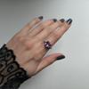Серебряное кольцо с натуральным аметистом 3.923ct, вес изделия 3,35 гр (2178996)