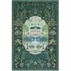 Modern Jungle Floral Living Room Carpet Dark Green Foldable Machine Washable Sofa Coffee Table Mat Advanced Luxury Bedroom Rug