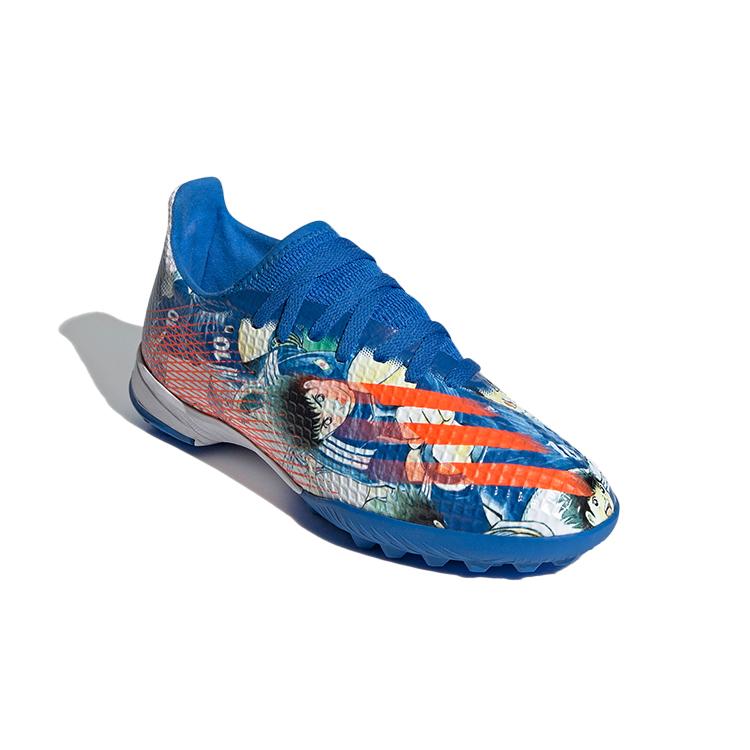 adidas X GHOSTED Mesh Breathable Low Top Kids' Soccer Shoes Blue White Kids' FW5838