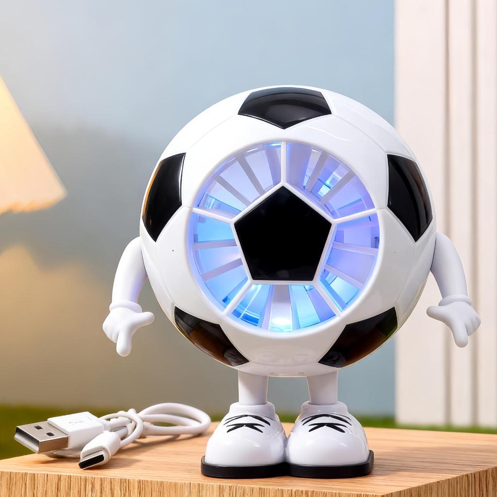 USB Şarj Edilebilir Yavru Köpek Temalı Fan, 3 Kademeli Ayarlanabilir, Masaüstü ve Yatak Başucu Kullanımı İçin İdeal