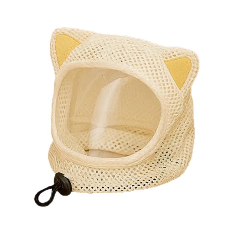 Comfortable Cats Ear Protective Collar for Cats Breathable Meshes Regulable Belt Prevents Licking Scratching Eating S