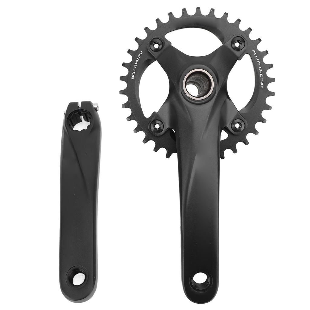 Bike Crankset 34T Chainring Sprocket Aluminium Alloy Hollow Integrated CNC Light Weight Bike Parts for MTB