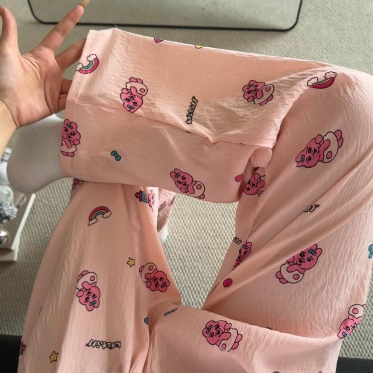 2026 New Style Lounge Pants for Women Loose Fit Wide Leg Casual Pajama Pants for Outdoor, Campus, Home