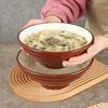 Net Celebrity Melamine Ramen Bowl: Two-Tone Creative Design, Large, Ideal for Mala Tang and Rice Noodles