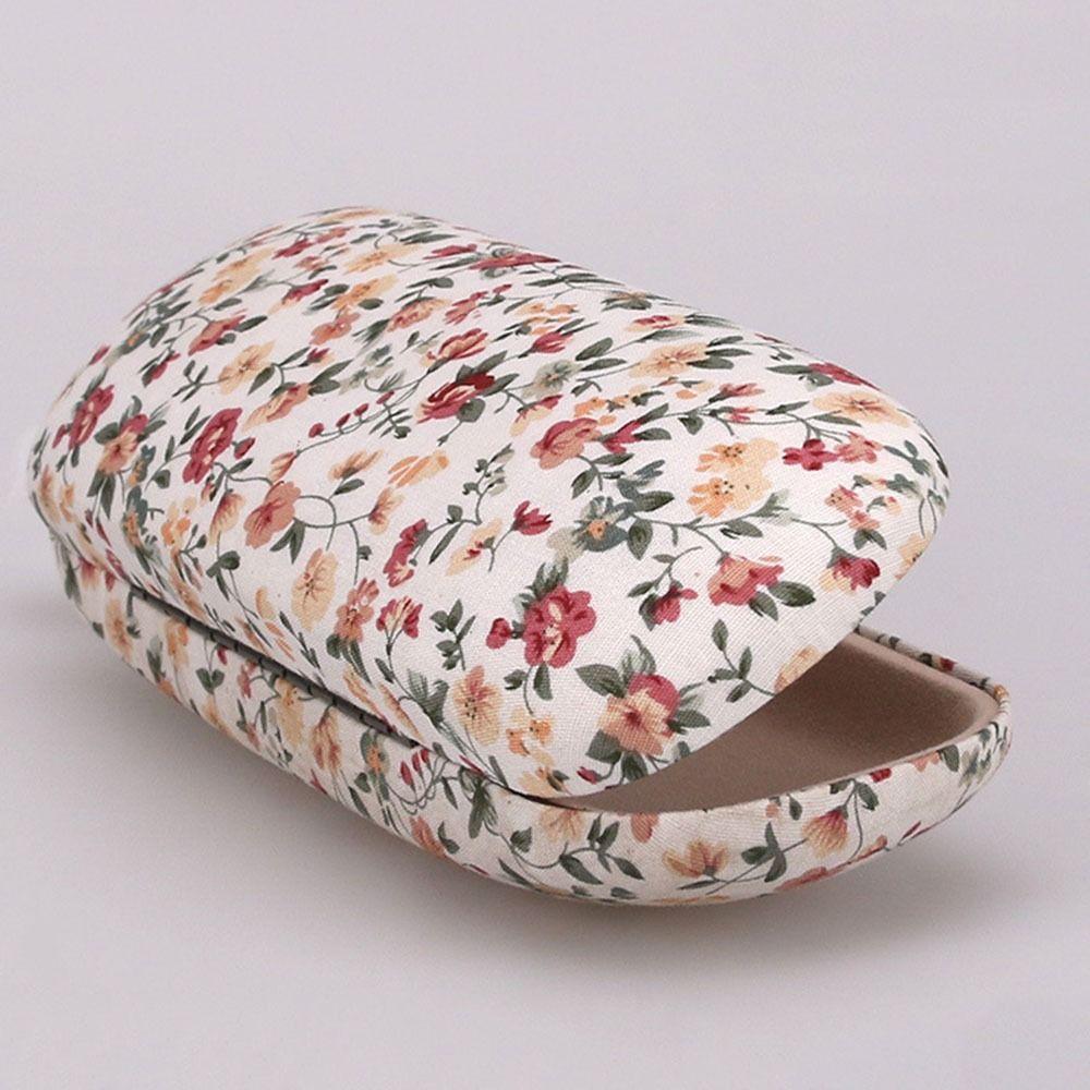 Cloth Retro Floral Glasses Case Hard Shell Reading Glasses Box Eyewear Accessories
