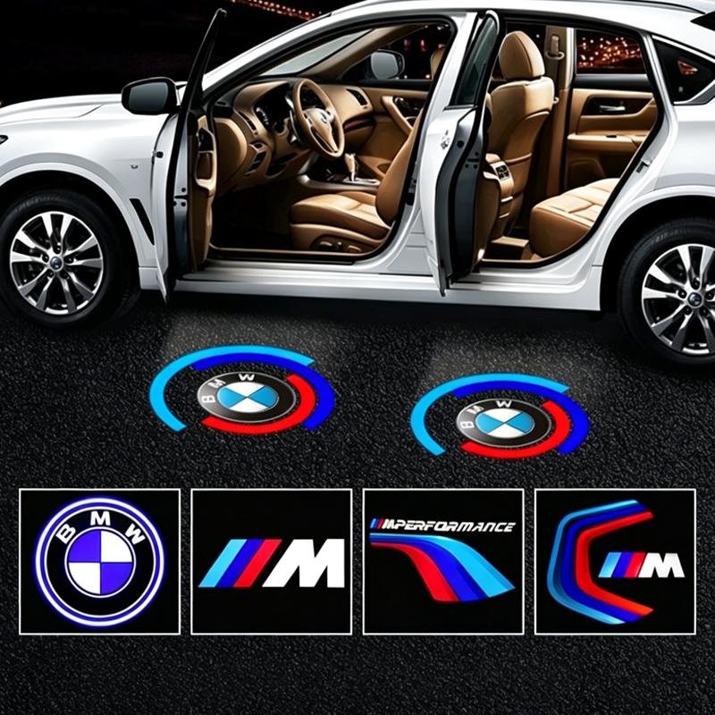 For BMW M 2026 New 4Pcs Led Car Door Light Welcome Projector Logo Ghost Shadow Lamp For BMW M 3 5 6 7 1 Series Z4 X1 X3 X4 X5 X6 Emblem E46 E36 E34
