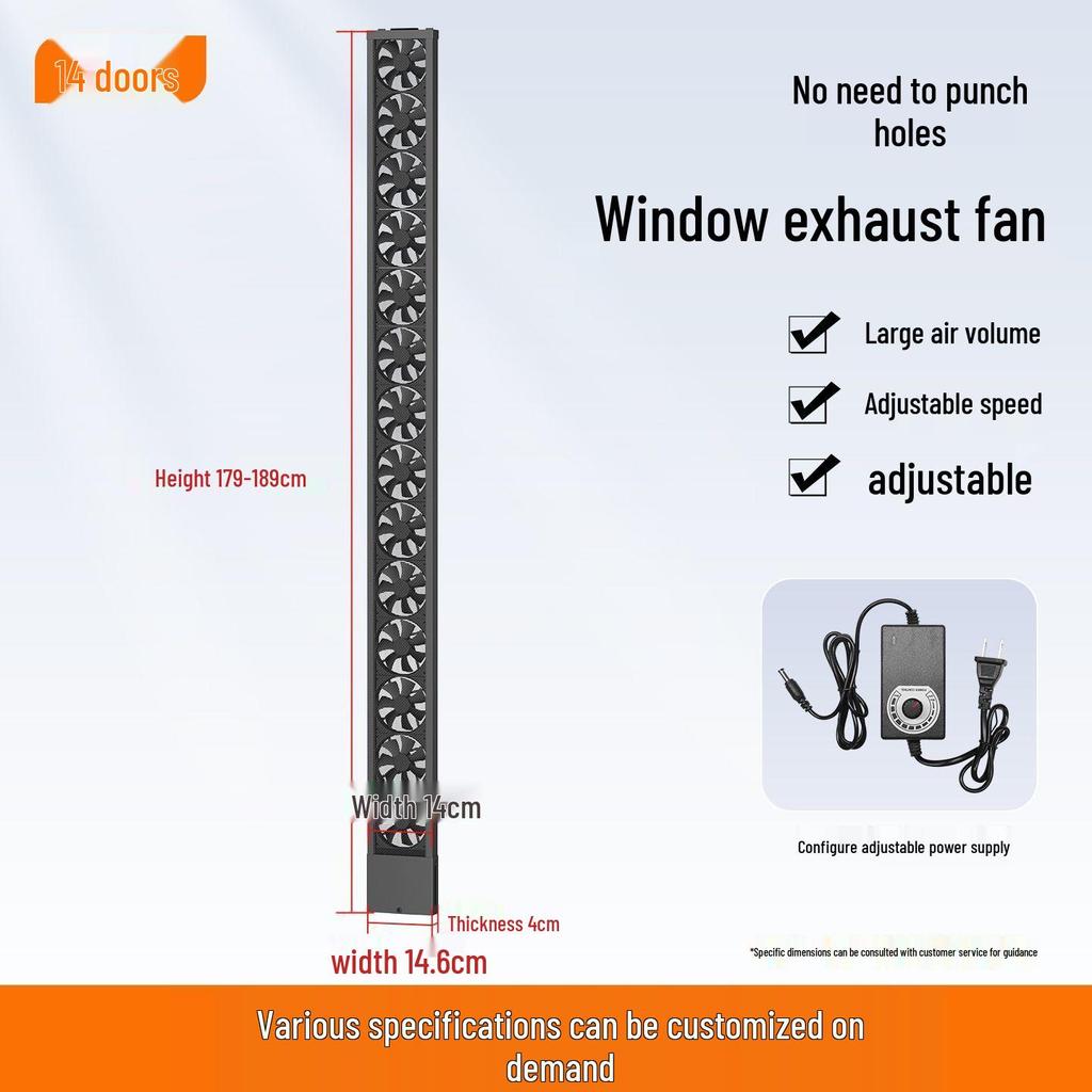 No-Installation, Drill-Free Window Exhaust Fan for Bedroom Ventilation