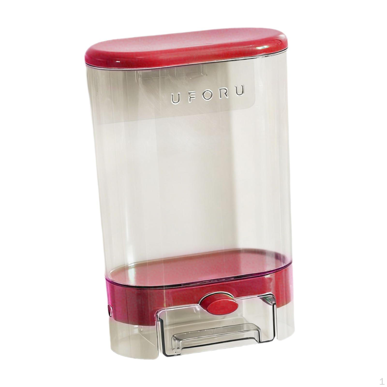 

Laundry Washing Powder Container Liquid Box with Lid for Pet Food Flour Snack Rice Nuts червоний