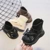 Babyschuhe Winter Prinzessin Schuhe Weiche Sohle Rutschfest Baby Lauflernschuh Mode Kinder Kurzer Stiefel Atmungsaktiver Mädchenschuh Lederschuh
