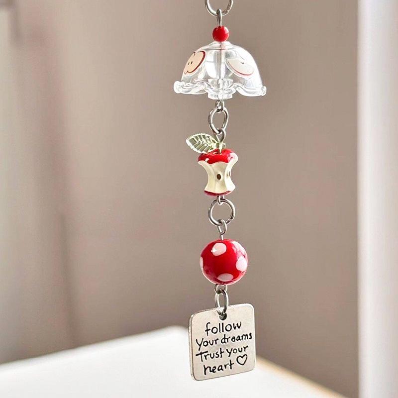 Jellyfish Star Lucky Leaf Wind Chime Keychain & Phone Lanyard Pendant