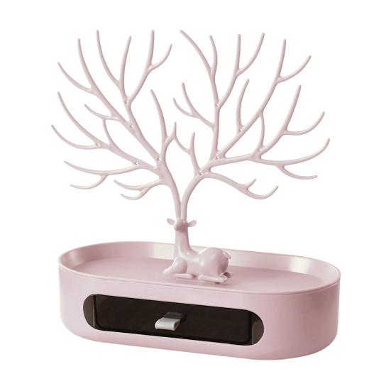 

Классифицированное хранение Универсальный прочный изящный контейнер для хранения ювелирных изделий в форме рогов A розовый