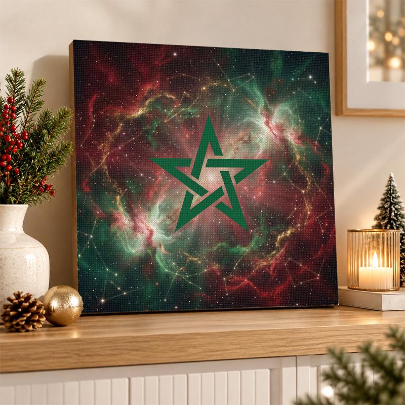 Morocco Football Diamond Painting Kit 5D Full Drill DIY Diamond Mosaic Wall Art Home Decor