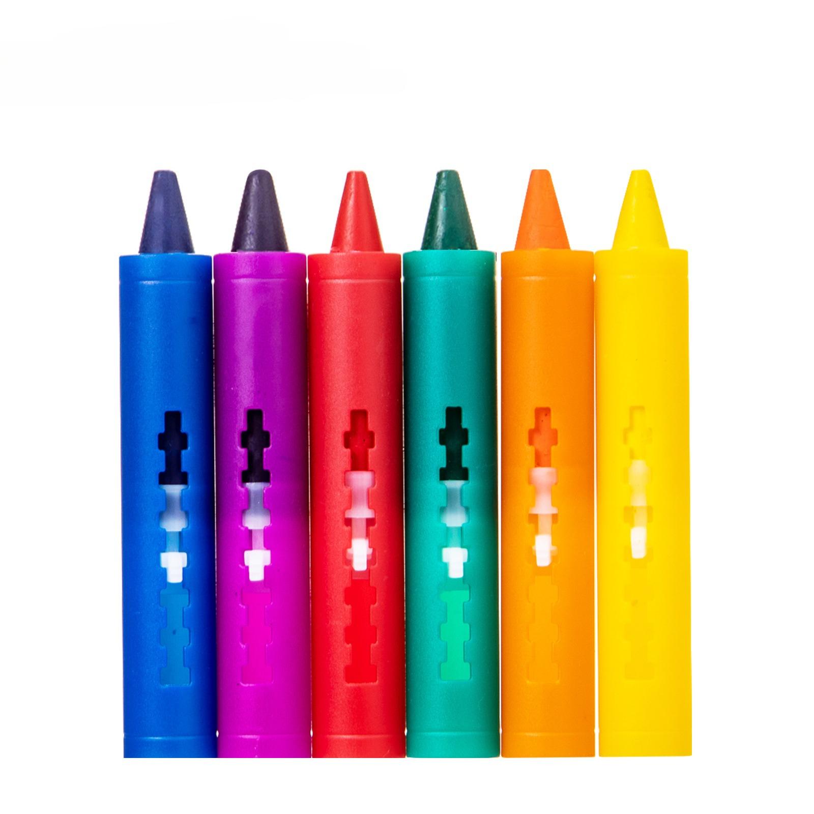 6 Colors of Washable Graffiti Crayons Five Toxic Odorless Water-Based Painting Sliding Puzzle Bathroom Crayons