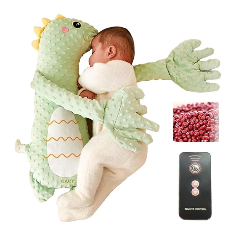 Infant Sleeping Comforter Soft & Breathable Cartoon Pacify Hand Soother with Automatic Beating for Better Sleep Quality