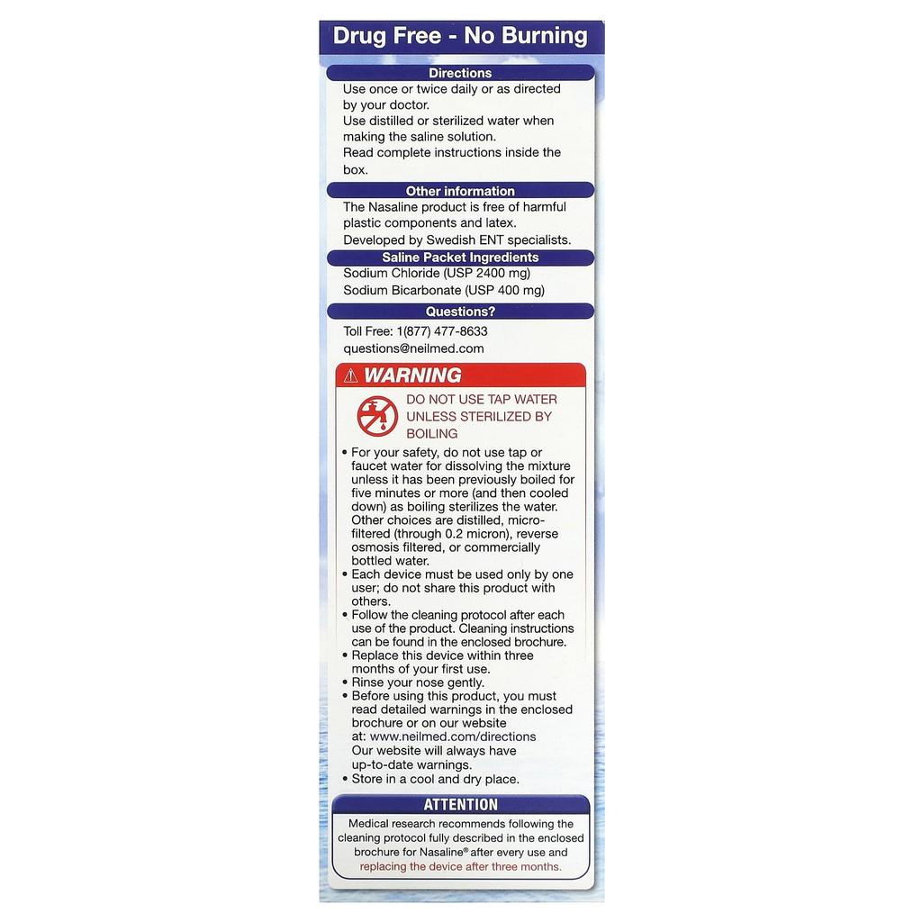 Nasaline, Nasal Rinse System, 54 Piece Kit