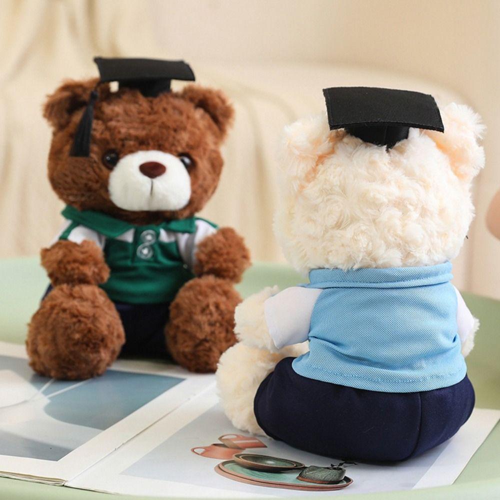 Stuffed Toy Doctor Cap Graduation Bear Doll Sitting Bear Plush Toys Birthday Graduate Gifts