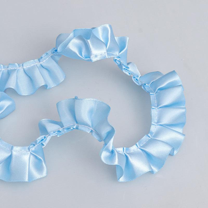 Crafting Materials Elegant Multifunction 2.5cm Single Polyester Ruffled Lace Clothing Skirt Doll DIY Craft Hat Jewelry Accessories Home Decoration