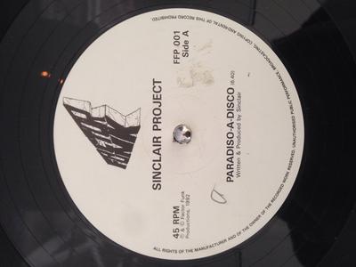 12inch Record SINCLAIR PROJECT - Paradiso-A-Disco FFP001 Factor Funk 1992 Dance & Electronica Used