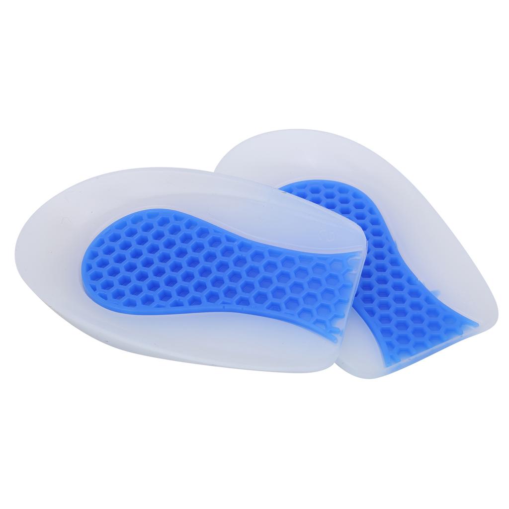 Cellular Silicone Heelpiece Heel Pad Damping Heighten Insole Pain Relieve Mat LinerL
