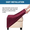 Soft Velvet Footstool Cover Washable Removable Sofa Footrest Slipcovers Elastic Square Stool Cover Furniture Protector Covers