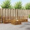 Outdoor Sofa Set 5 pcs Natural Solid Acacia Wood