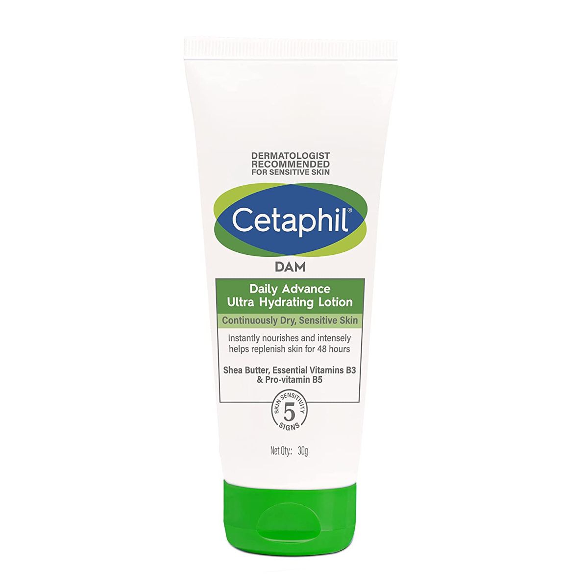 

Cetaphil Daily Advance Ultra Hydrating Lotion для сухой/чувствительной кожи, длительное увлажняющее средство для лица и тела 30g