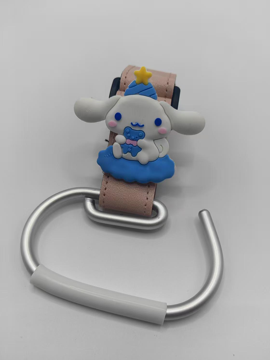 2025 Universal Electric Vehicle Front Hook: Cute Storage Bag & Decorative Hanging Accessory for Battery Cars Pink Cinnamoroll / Aluminum Hook