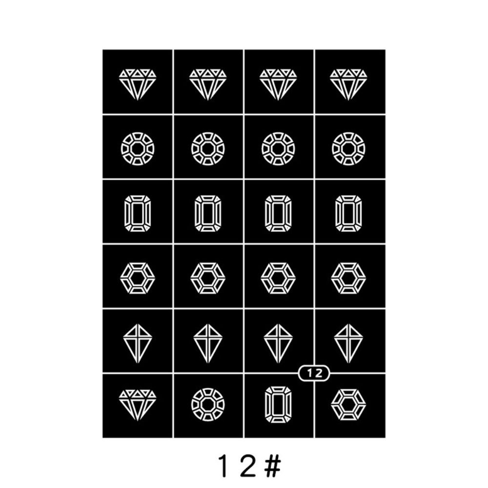 

Многослойная краска для лица Шаблон наклейки Полый DIY Инструменты для макияжа Живопись 12