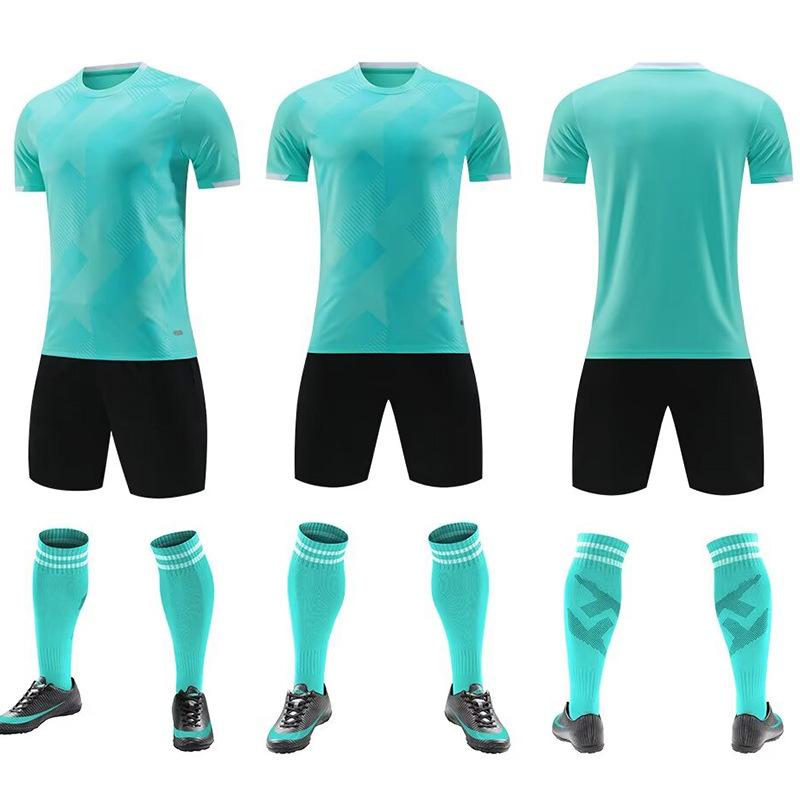 Football Suit Men'S Short Sleeve Teen Student Breathable Speed Adult Children'S Football Suit Training Team Suit Competition Suit