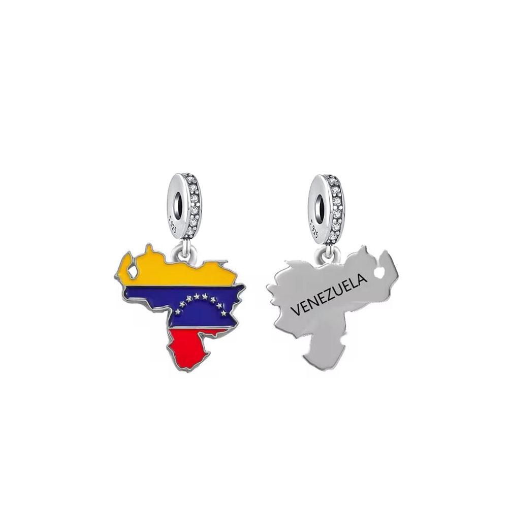 Sales National Flag Charm Cameral Beads Pendant Fit Decoration Original Bracelet DIY Women S925 Silver Accessory Gift Amulet