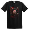 Japanese Style Demon Mask T Shirt Cool Graphic Tee Samurai Design W/ Swords