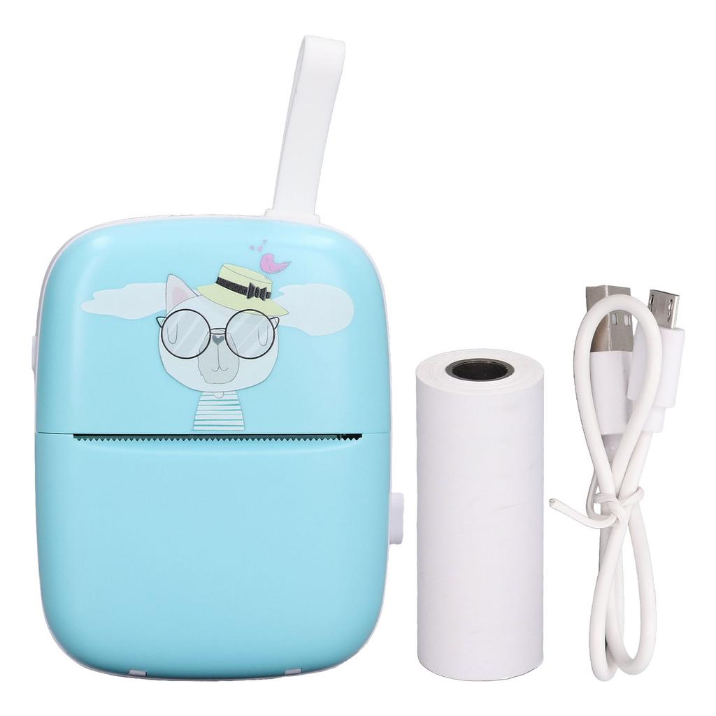 Thermodrucker Bluetooth Tintenloser Drucker 200dpi Wiederaufladbare Druckermaschine für Zuhause Kinder