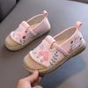 Girls' Hanfu Shoes Fashion Cute Kids Princess Embroidered Flat Shoes Student Ethnic Ancient Style Children Causal Cloth Shoes