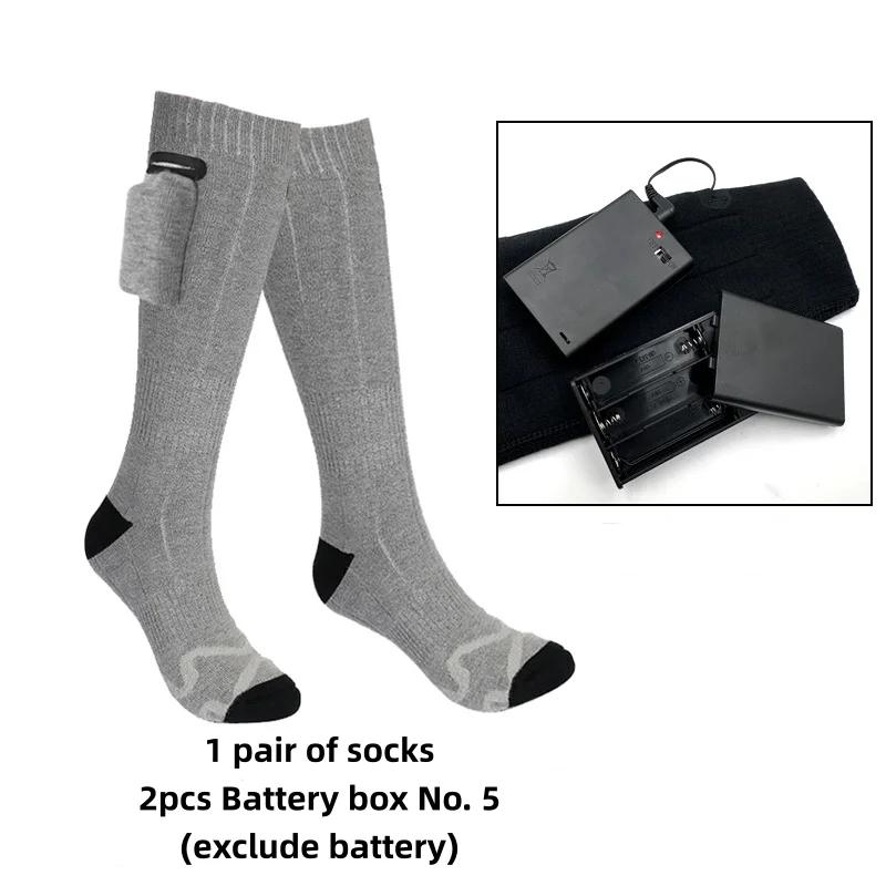 Heated Socks for Men and Women,3-Temperature Control,Washable Electric Heating Socks for Winter-Ideal for Cycling,Hiking,Camping