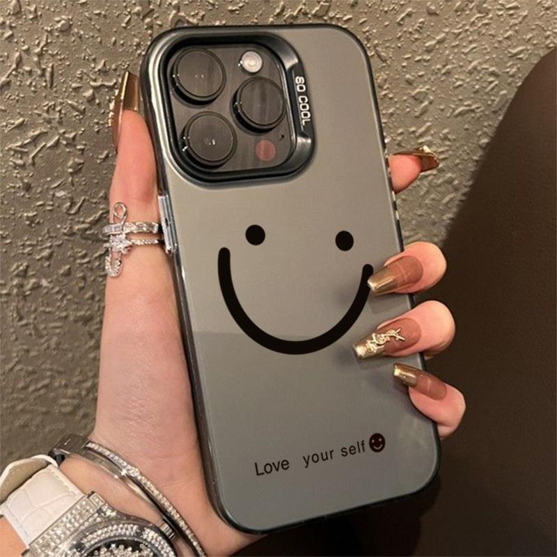 Lachende Wangen Galvanisiert Silber IMD Handyhülle Für iPhone 17 16 15 14 13 12 11 Pro Max 17 Air 16E X XS XR Matt Bumper Abdeckung